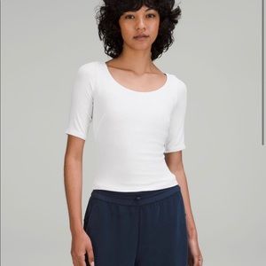 Lululemon Ribbed Micro-Modal Half Sleeve Tee